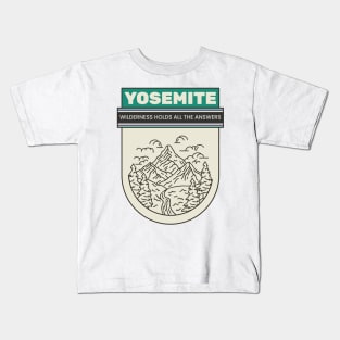 Yosemite National Park Camping Hiking Outdoors Outdoorsman Kids T-Shirt